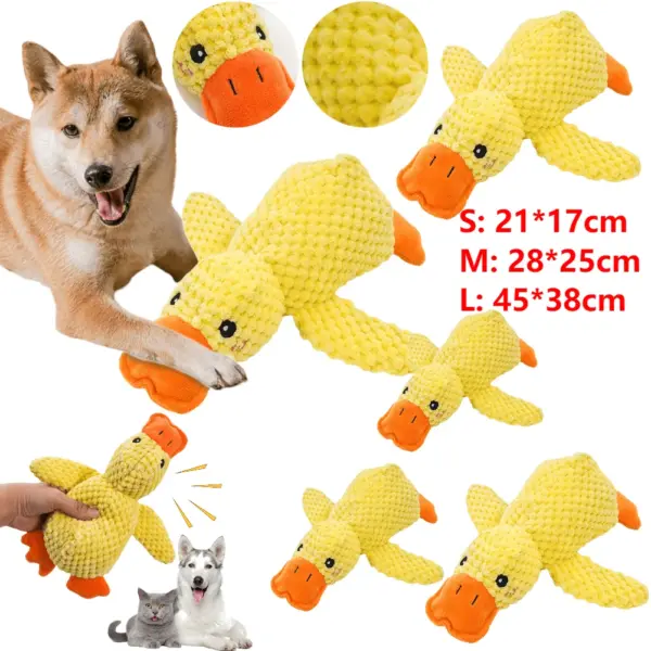 Dog Calming Duck Sound Toy – Plush Dog Toy with Quacking Sound