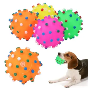 Spike Ball Sounding Toy for Dogs – Molar Teeth Cleaning & Bite-Resistant Chew Toy