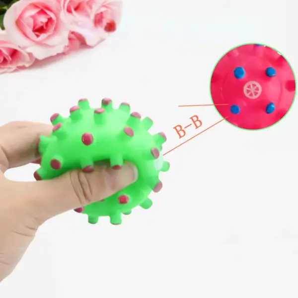 Spike Ball Sounding Toy for Dogs – Molar Teeth Cleaning & Bite-Resistant Chew Toy - Image 4