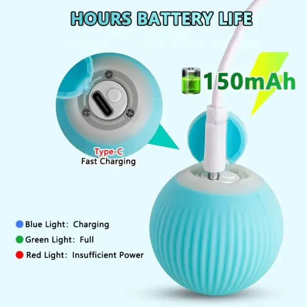 Interactive Smart Cat Ball – Automatic Rolling Electronic Cat Toy - Image 3