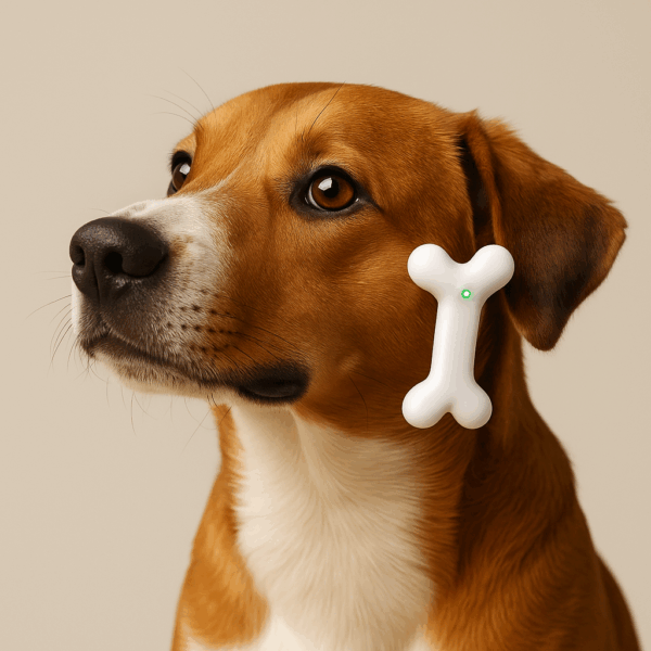 BarkBeats BonePods wireless earbuds in their charging case against a neutral background.